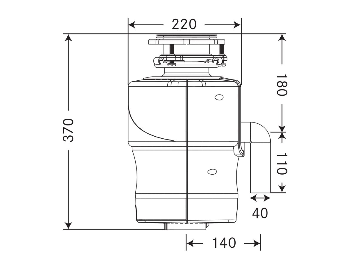 Franke Waste Disposer FWD75R 3/4HP from Reece