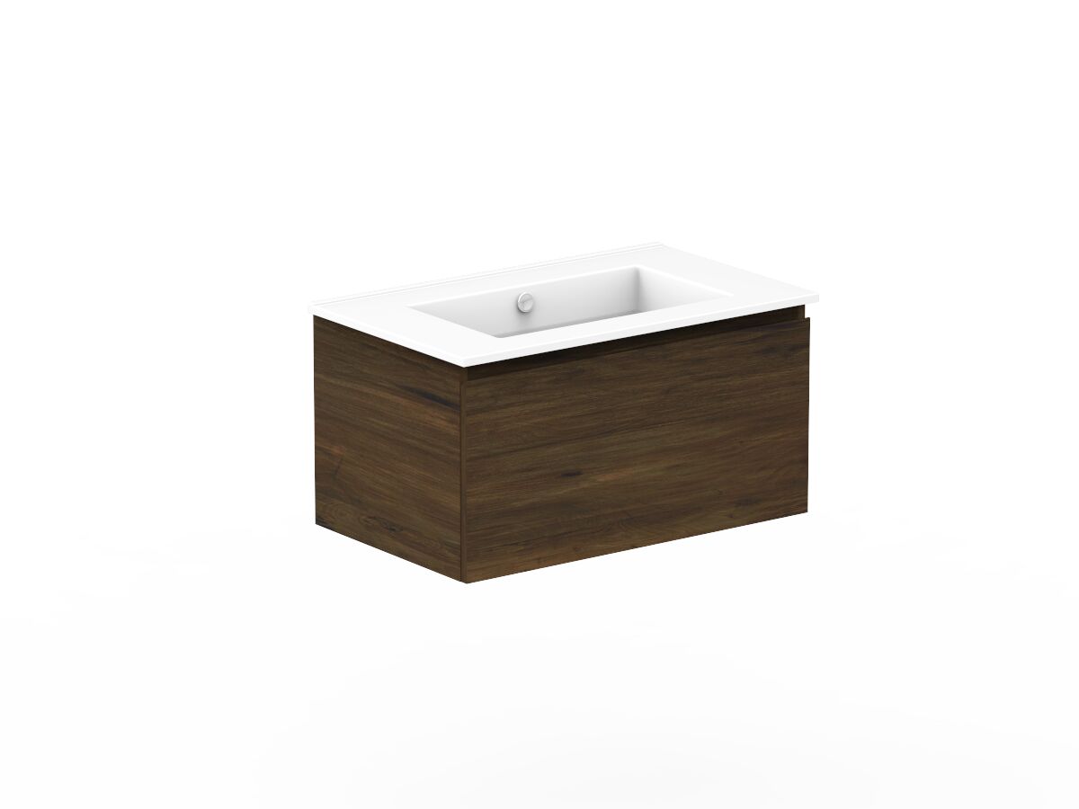 Posh Domaine 750mm Wall Hung Vanity Unit AllDrawer Ceramic Top from Reece