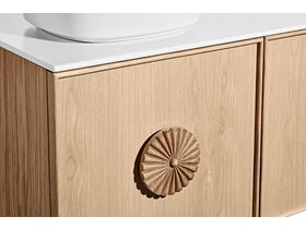ISSY Adorn Above Counter or Semi Inset Wall Hung Vanity Unit with Three Drawers & Internal Shelves with Petite Handle 121