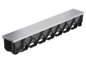 1mtr Storm Drain Pro 100 with Galvanised Heelguard Class B Grate