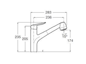 Roca Logica-N Pull Out Sink Mixer Chrome (4 Star)