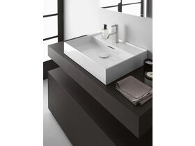 LAUFEN Kartell Wall/Counter Basin 1 Tap Hole with Over Flow 500x460 White