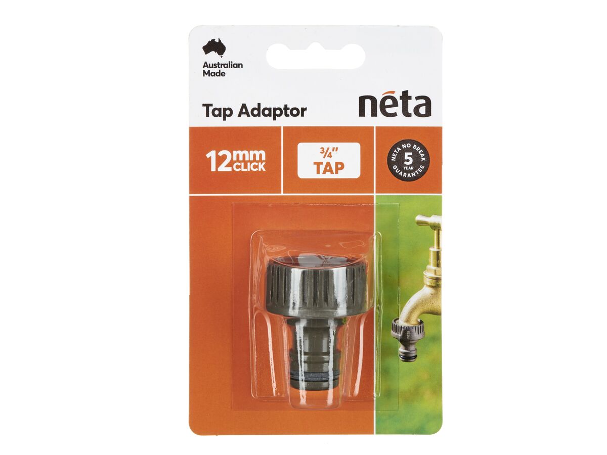 Neta Plastic 3/4" Tap Adaptor 12mm H"