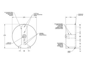 Surface Mounted Jumbo Roll Toilet Tissue Dispenser Round Stainless Steel