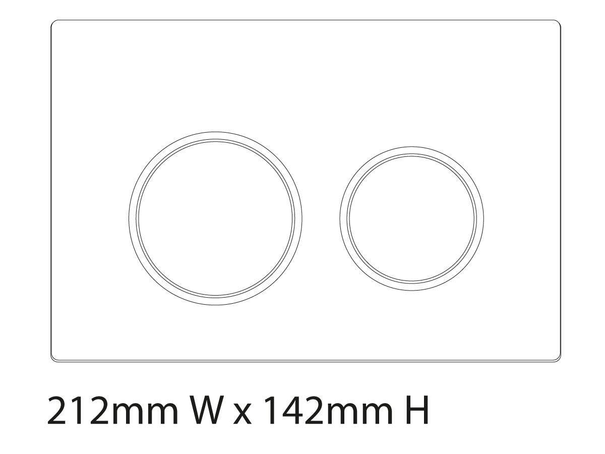 Geberit Omega 20 Dual Flush Button Black/ Chrome/ Black from Reece