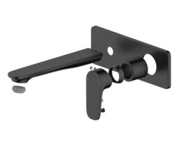 Hero - Mizu Silk Wall Basin/Bath Mixer Tap Set Trimset 188mm Matte Black (6 Star) Lead Free