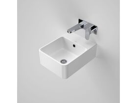 Caroma Cube Wall Basin 320mm NO Taphole With Overflow White