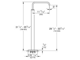 GROHE Allure Floor Mounted Bath Outlet Chrome