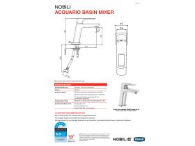 Technical Guide - Nobili Acquario Basin Mixer Chrome (5 Star)