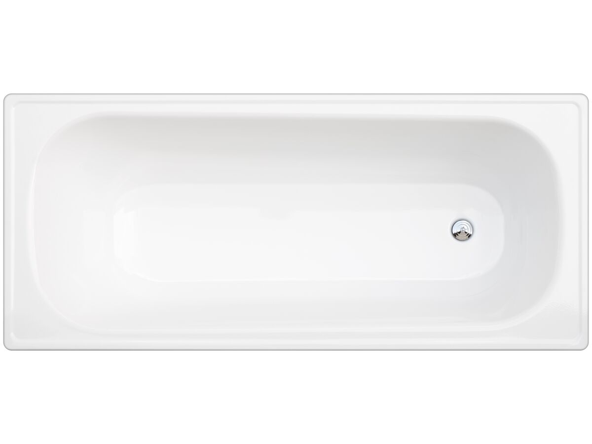 Base Pressed Steel Bath 1700 x 750mm White from Reece