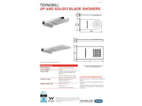 Technical Guide - Teknobili Solido Blade Shower 2 Functions Chrome (3 Star)