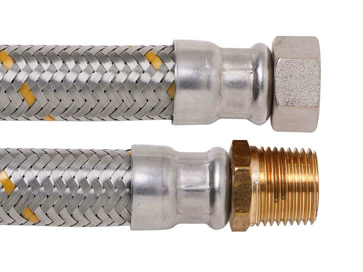 Flexible Hose 20mm Gas (3/4" Male x Female) 600mm from Reece