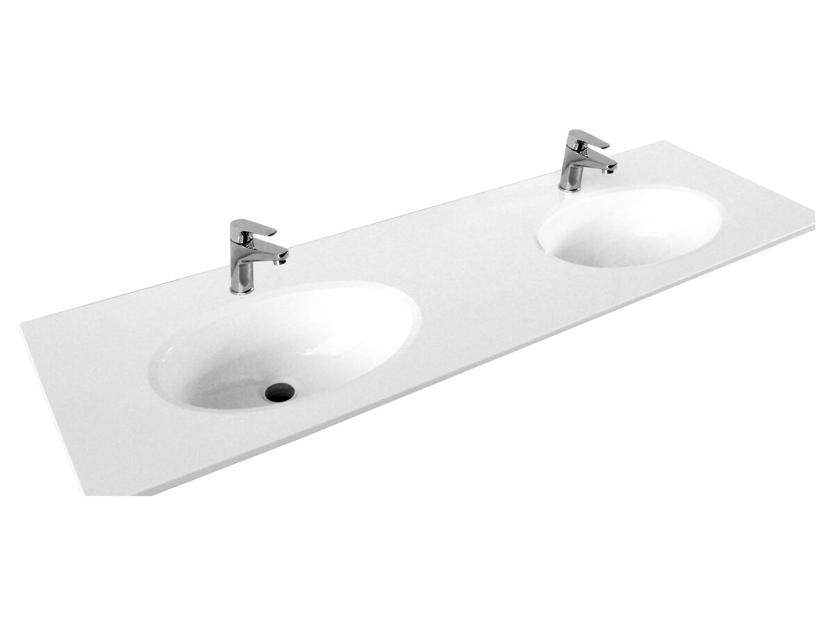 Posh Bristol 1500mm Wall Hung Vanity Unit 2 Doors 4 Drawers Double Bowl