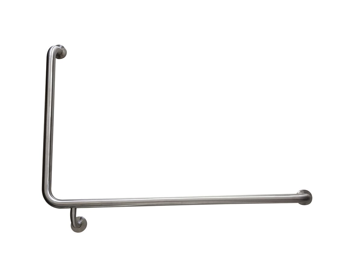 Mobi 940 x 600mm x 90 Degree Right Hand Grab Rail Satin Stainless Steel