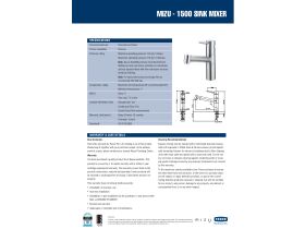 Technical Guide - Mizu 1500 Sink Mixer Chrome (4 Star)