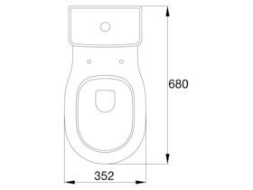 American Standard Concept Overheight Close Coupled Back to Wall Back Inlet Toilet Suite with a Soft Close Quick Release White Seat (4 Star)