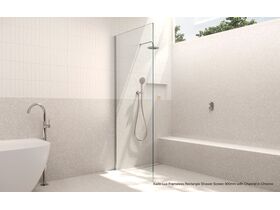 In Situ - Kado Lux Frameless Rectangle Shower Screen 900mm with Channel in Chrome