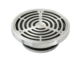 Stainless Steel Heelgrate F/D Grate Round PVC 150mm x 100mm