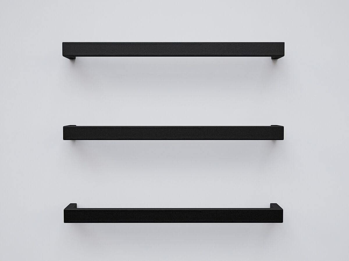 Kado Lux Quad Heat / Non Heated Towel Rail 630 (Each) Black