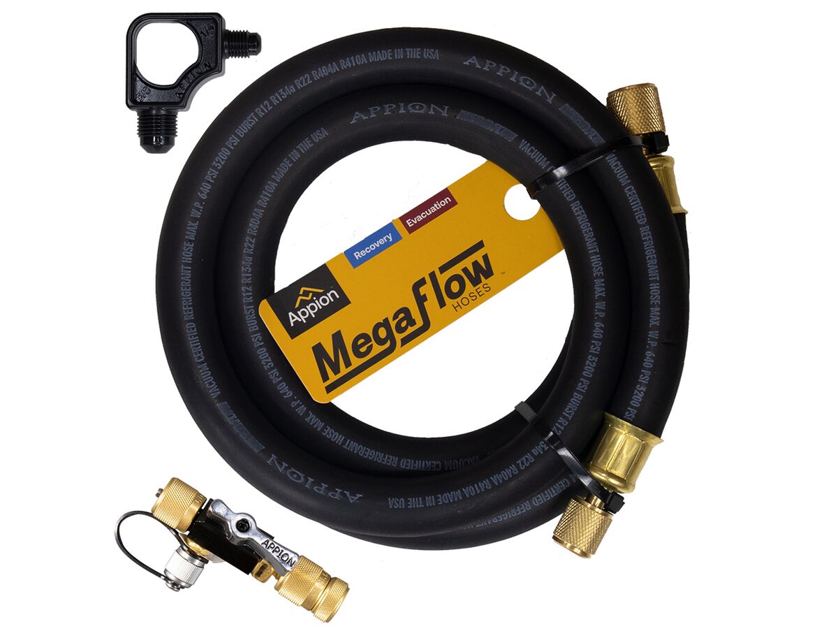 Appion Megaflow Basics 1/2" Hose Evacuation Kit MGABAS with 1/2" Tool