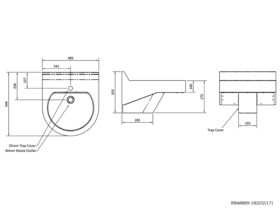 RBA Wall Basin Disable & Trap Cover Stainless Steel