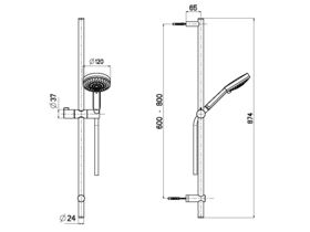 Nikles Techno 120 Rail Shower 90 (3 Star)