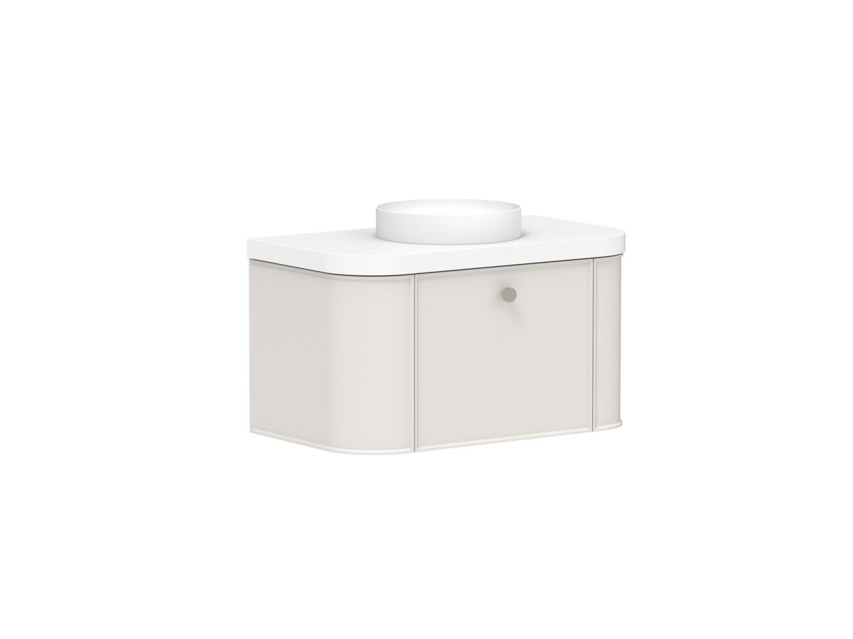 Kado Era 50mm Durasein Statement Top Double Curve All Drawer 900mm Wall Hung Vanity with Center Basin
