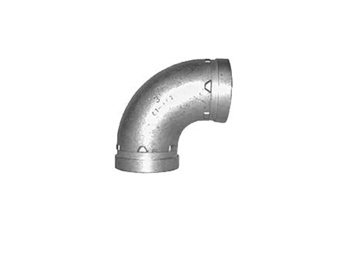 Roll Groove Elbow (Galvanized) (165mm) 150mm x 90 Degree from Reece