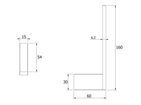 Milli Edge Spare Toilet Roll Holder Chrome