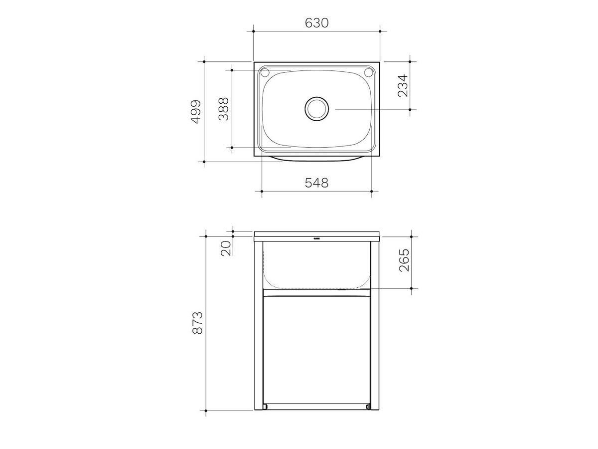 Clark 8011 Trough & Cabinet 45L