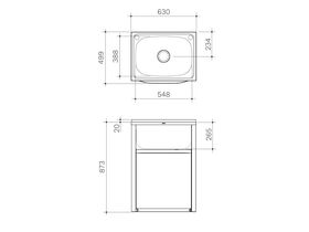 Clark 8011 Trough & Cabinet 45L