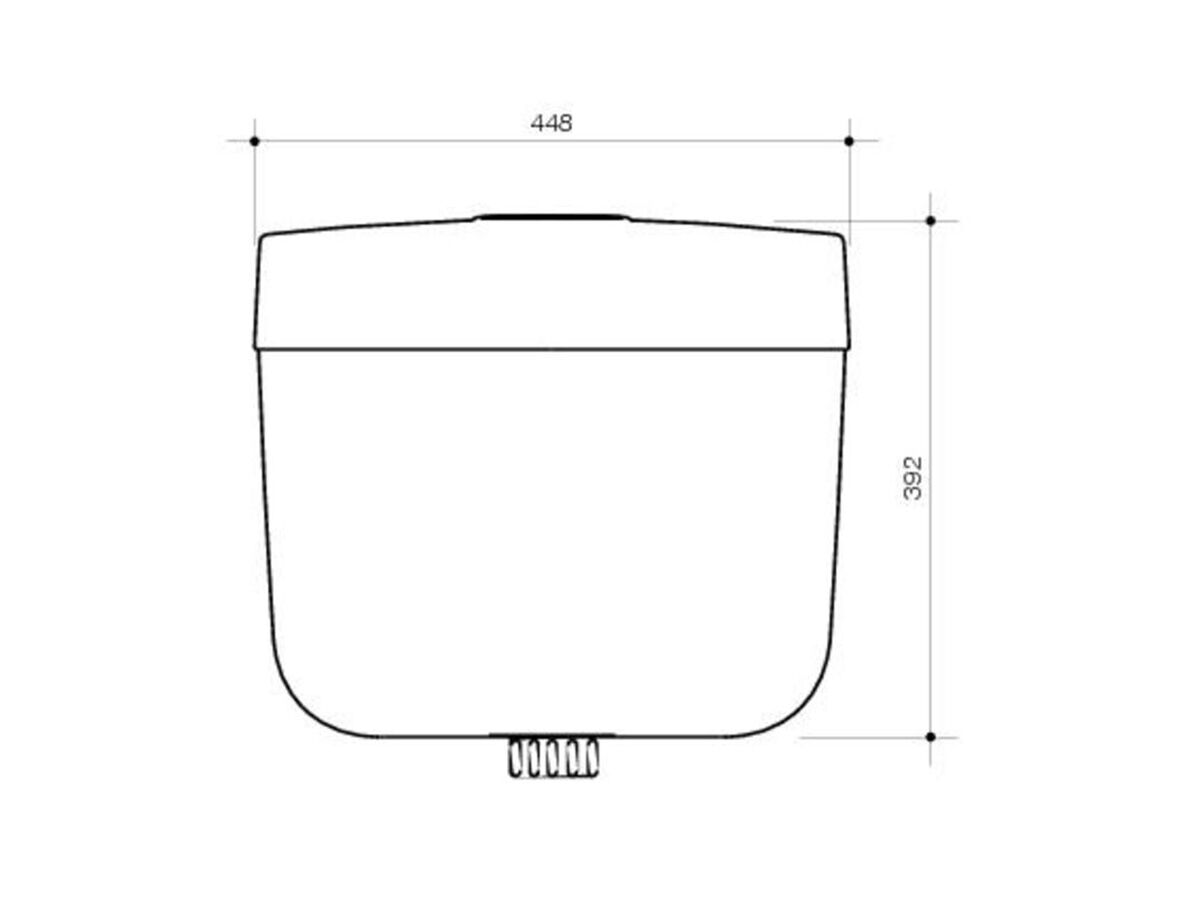 Slimline Cistern 4.5/3 (Adjustable) with Seat Almond Ivory (4 Star)