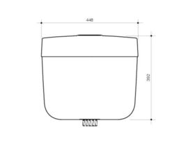 Slimline Cistern 4.5/3 (Adjustable) with Seat Almond Ivory (4 Star)