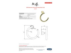 Specification Sheet - Milli Monument Edit Towel Ring Brass Gold