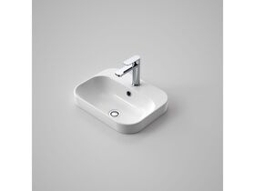 Luna Inset Basin One Taphole Overflow White