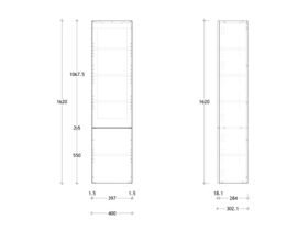 Posh Domaine Plus Wall Hung Tallboy with Mirror