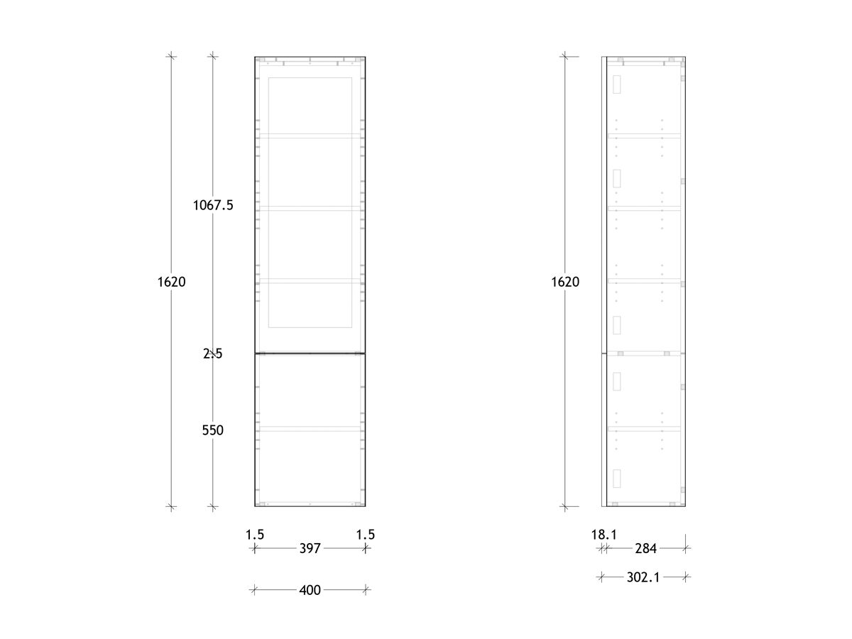 Posh Domaine Plus Wall Hung Tallboy with Mirror from Reece