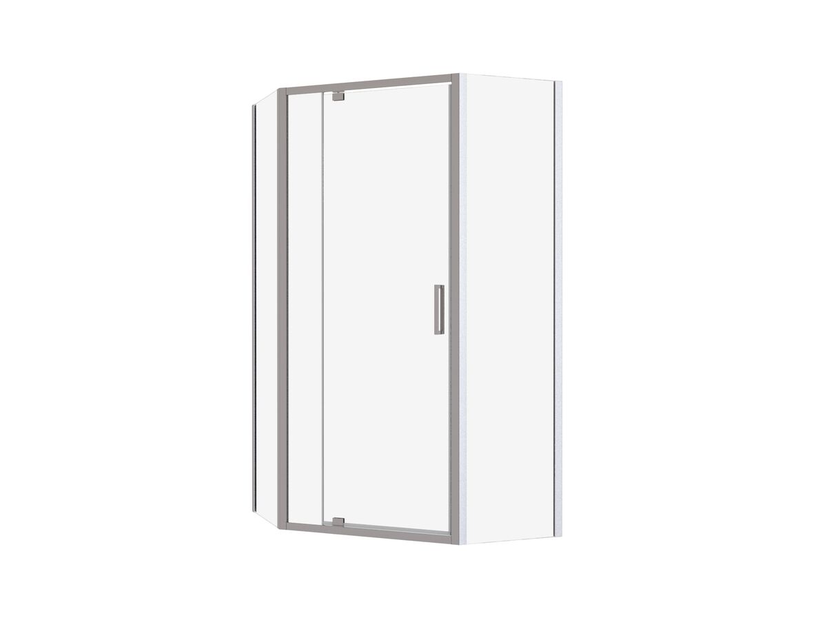 Posh Bristol Angled Shower Screen 1000mm x 1000mm x 2000mm from Reece