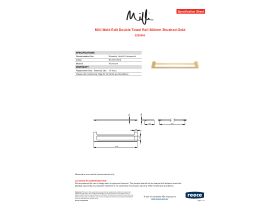 Specification Sheet - Milli Meld Edit Double Towel Rail 600mm Brushed Gold