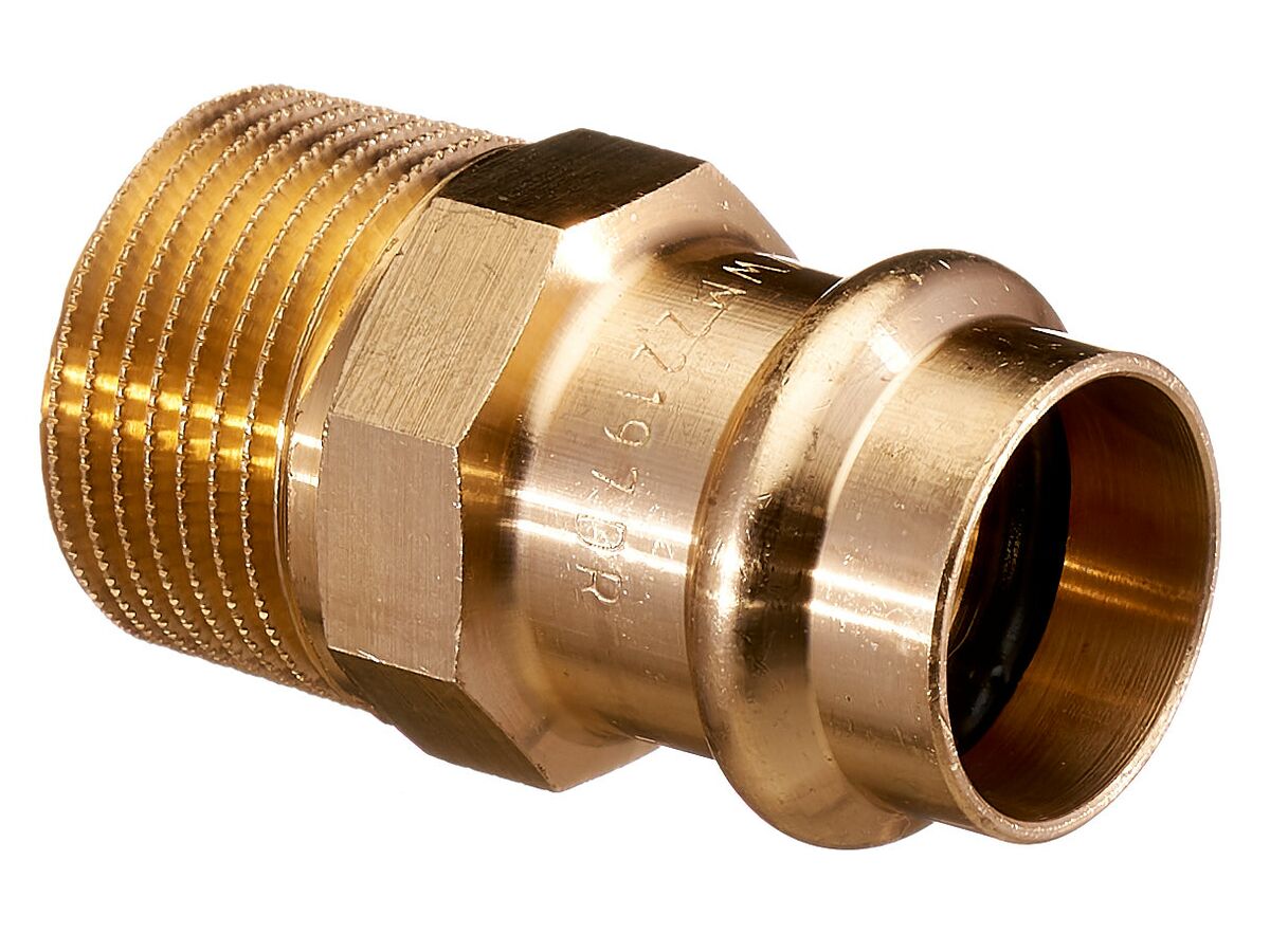 >B< Press Water Male Coupling 20mm x 3/4" BSP"