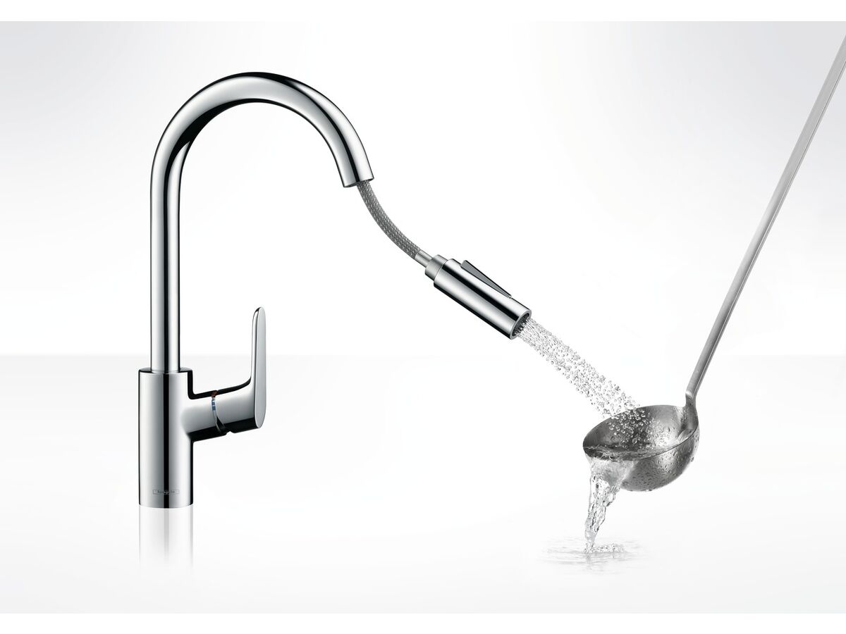 Hansgrohe Focus Kitchen Pullout Spray Mixer Chrome