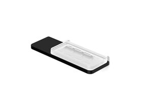 Milli Glance Wall Mount Soap Dish with Shelf Black