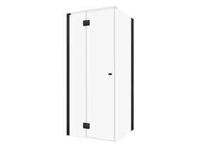 Hero - Kado Lux Frameless Enclosure with Wall Channel 900 x 900mm Matte Black