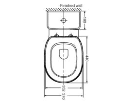 Ideal Standard Close Coupled Back to Wall Overheight Toilet Suite S&P Trap Soft Close Seat (4 Star)