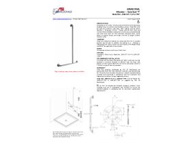 Specification Sheet - Inverted T Shower Grab Rail 32mm 700 x 1100mm Stainless Steel