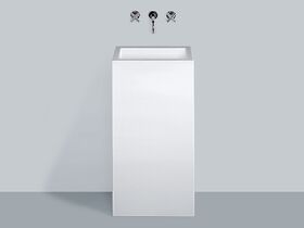 Alape WT Square Freestanding Basin with Square Bowl and Fixing Kit 450mm White