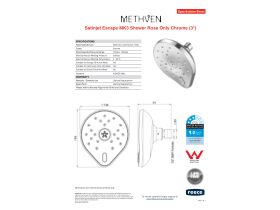 Specification Sheet - Satinjet Escape MK3 Shower Rose Only Chrome (3 Star)