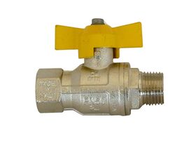 Gas Ball Valve Tee Handle Male/Female 15mm