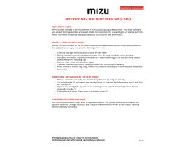 Installation Instructions - Mizu Bloc MK2 Wall Basin Mixer Set (4 Star)