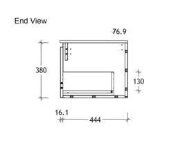 Posh Solus Wall Hung Vanity Unit (Ceramic Top) 2 Drawer 1200mm